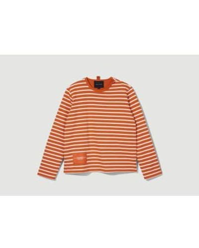 Marc Jacobs Das gestreifte Baumwoll-T-Shirt - Orange