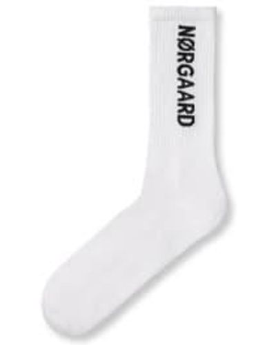 Mads Nørgaard Cotton Tennis Mn Classic Sock 36/38 - White