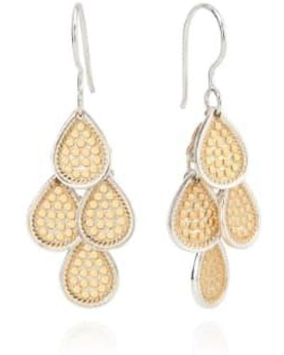 Anna Beck Plated Sterling Silver Dotted Chandelier Earrings - Metallic