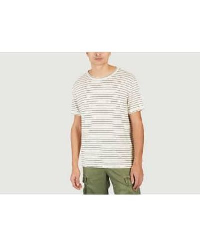 Officine Generale French Linen Tee Shirt - Bianco