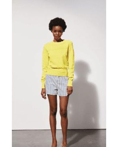Le Mont St Michel Multi-fancy Knit Sweater Xs - Yellow