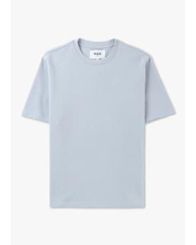 Wax London T-shirt texturé doyen masculin en bleu