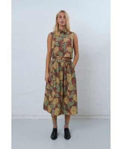 Stella Nova Wild Flowers Print Midi Skirt 34 - Multicolour