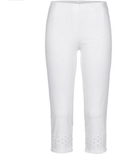 SteHmann Pantalon capri blanc ina