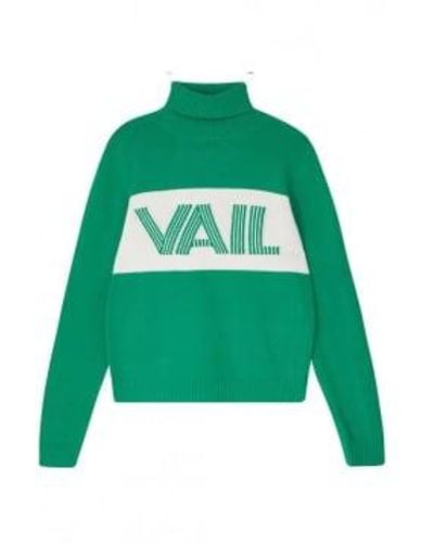 Jumper 1234 Vail Roll Collar In And Cream - Verde
