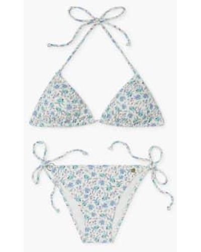 Bohodot Nicole Floral Print Bikini - Blu