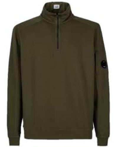 C.P. Company Cp Company Cp Company Light Fleece Half Zipped Sweatshirt Ivy - Verde