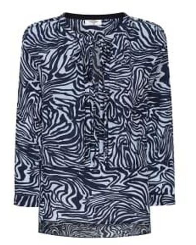 Mercy Delta Savoy Sapphire Printed Fenton Blouse - Blue