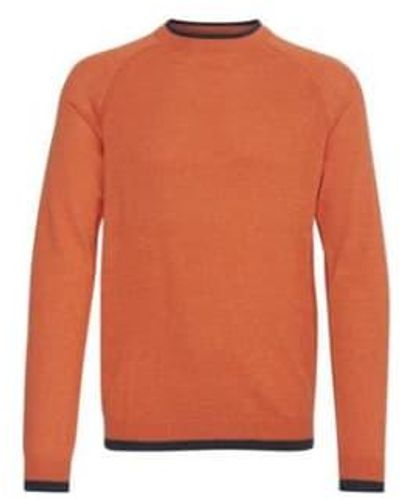 Solid Suéter cuello redondo Flame Mel Joss - Naranja