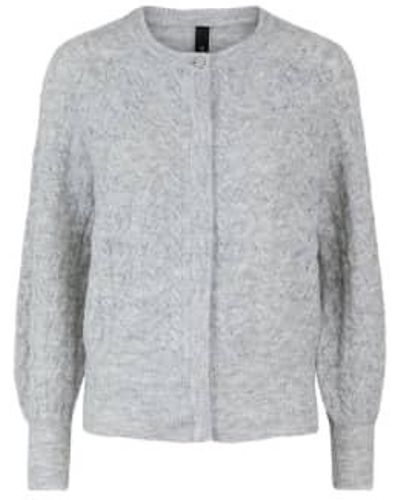 Y.A.S Nadia Knitted Cardigan S - Gray