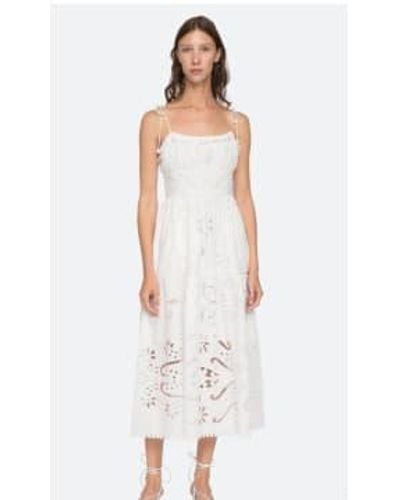 Sea Liat Sleeveless Dress - White