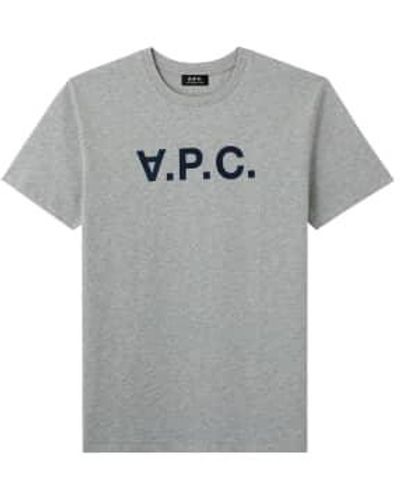 A.P.C. T-shirt vpc gris chiné