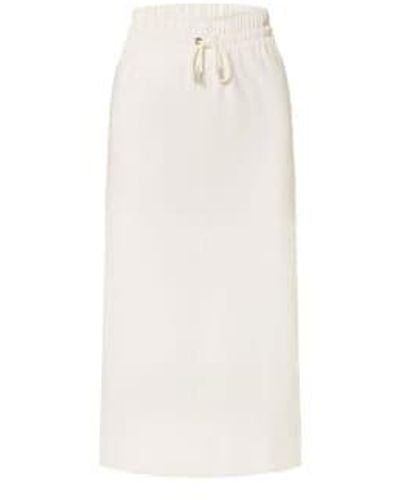 BOSS C Eneta 1 Drawstring Sweat Skirt Size S Col Off - Bianco