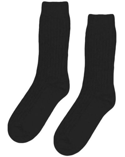 COLORFUL STANDARD Merino Wool Socks Dusty Olive - Black