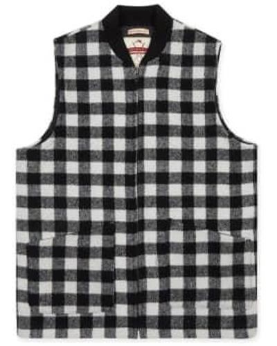 Burrows and Hare Burrows And Hare Gilet Grey Check - Nero