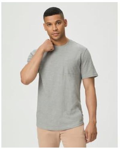 PAIGE Kenneth Crew Slub Cotton T-shirt - Grey