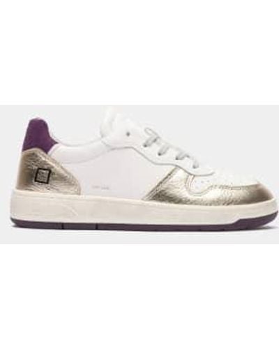 Date Court Laminated Platinum Sneaker Size 4 / 37 - White