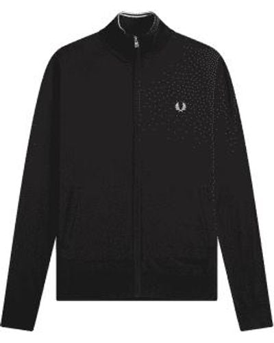 Fred Perry Authentic classic zip through cardigan noir