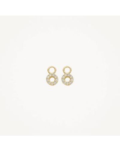 Blush Lingerie 14k Yellow & Zirconia Circle Earring Charms - Metallic