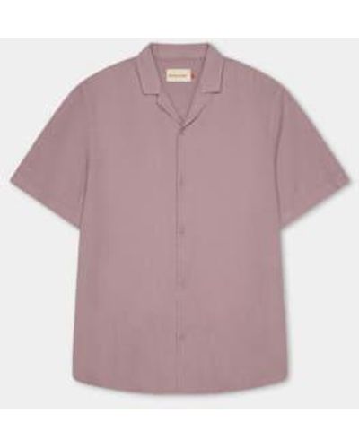 Revolution Short Sleeved Cuban Shirt - Viola