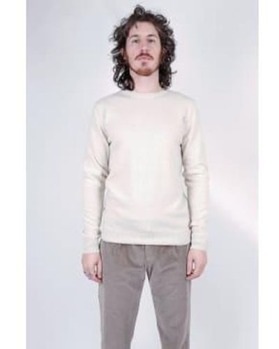 Daniele Fiesoli Italienische woll -sweatshirt -creme - Weiß