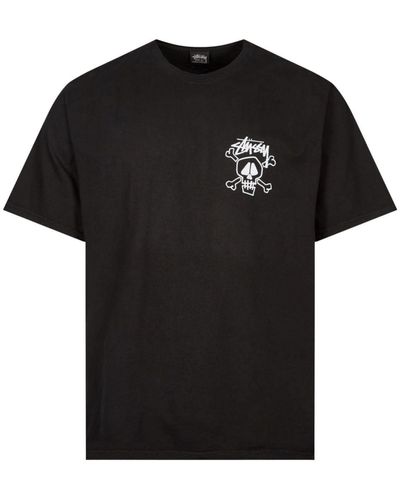 Stussy Skull Graphic T-shirt - Black