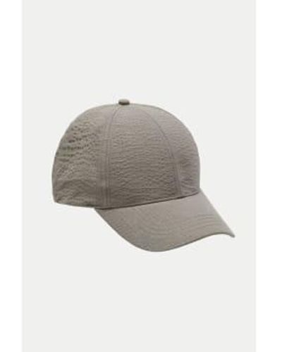 SELECTED Vetiver Pier Seersucker Cap / Onesize - Gray