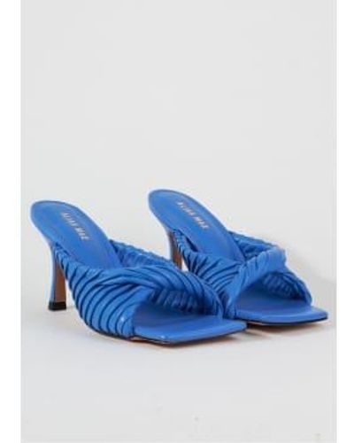 Alias Mae Womens Flora Leather Pleated Heels In Bright - Blu