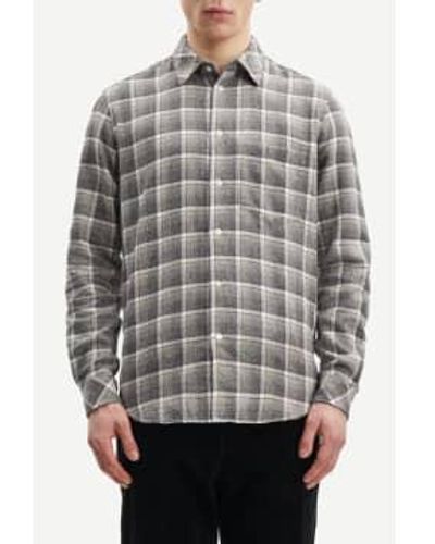 Samsøe & Samsøe Crocodile Check Liam Shirt Multi / S - Grey