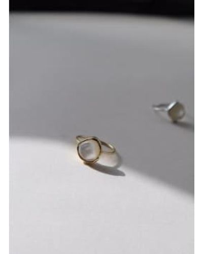 Lines & Current Sigrid Shell Ring 19mm - Gray