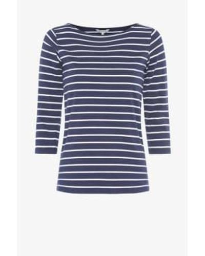 Great Plains Essential Jersey Top Optic White Organic Cotton - Blue