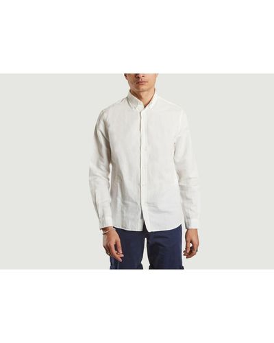 Cuisse De Grenouille Nicolas Cotton And Linen Shirt - White