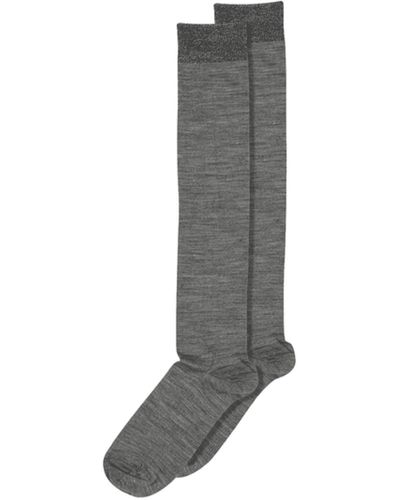 mpDenmark Wool/silk Knee Socks - Grey