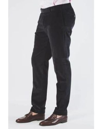 Hiltl Tarent Slim Fit Needle Corded Trousers In Blue 7481853600 41 - Nero
