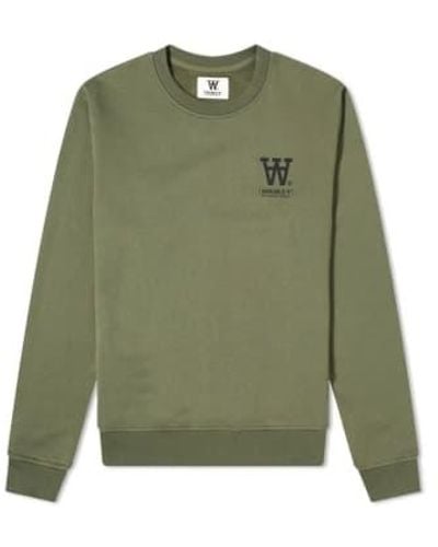 WOOD WOOD Tye sweatshirt army - Grün