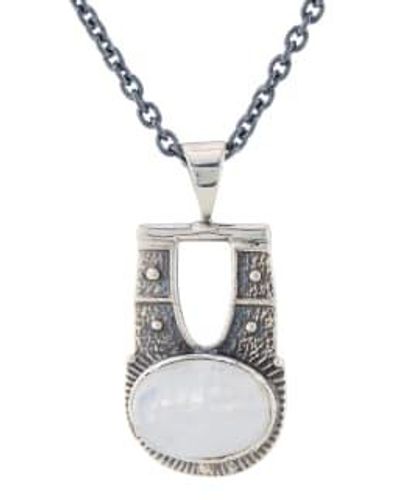 CollardManson Luna Necklace In - Metallic