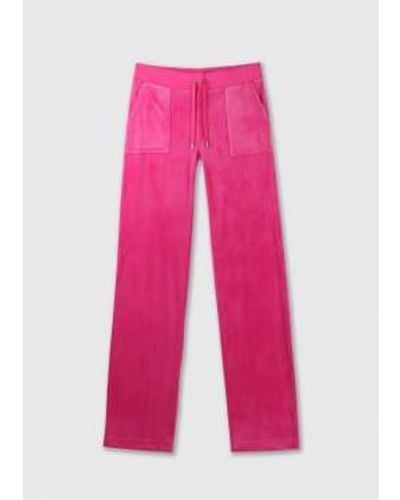 Juicy Couture Womens Del Ray Track Pant In Raspberry - Rosa