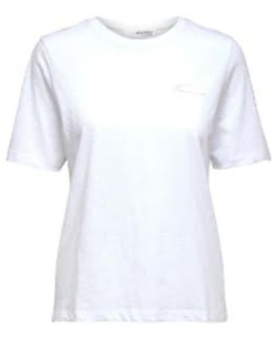 SELECTED Cabella T-shirt S - White
