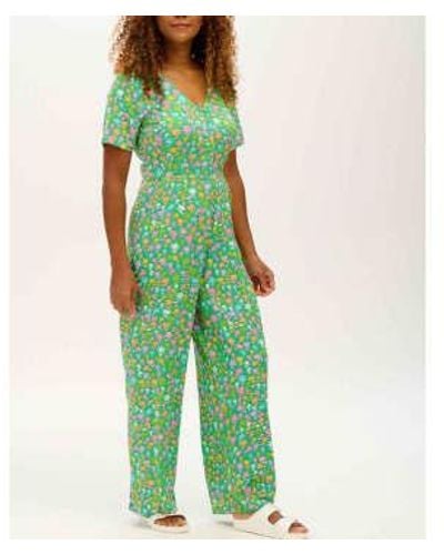 Lilac Rose Lilac Sugarhill Naomi Jumpsuit In Green Soft Rainbow Floral - Verde