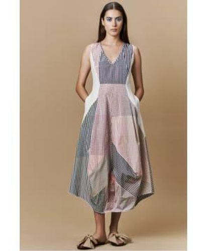 High Knowing Tulip Checked Print Dress 10 - Natural