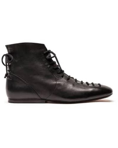 Tracey Neuls Magritte Or Black Lace Up Leather Boots - Nero