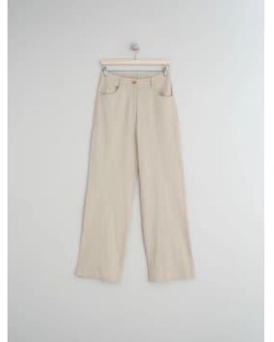 indi & cold Indiandcold Rustic Straight Pants - Bianco