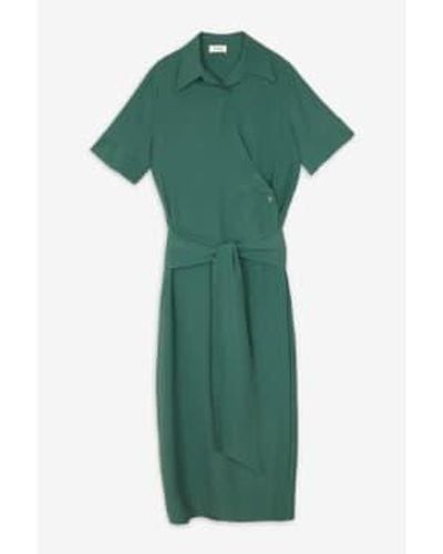 Ottod'Ame Silk Blend Fluid Long Dress 40 - Green