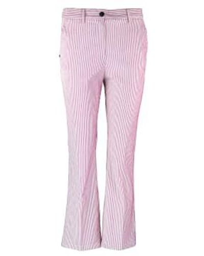 White Sand And Red Marylin Trousers 3 - Pink