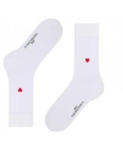 Brosbi The Icon Socks Heart 2 - Bianco