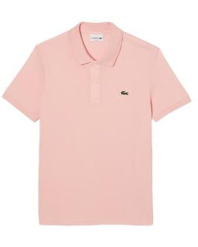 Lacoste Short Sleeved Slim Fit Polo Ph4012 Waterlily Small - Pink