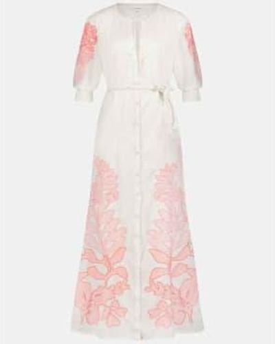 FABIENNE CHAPOT White Richelle Dress - Pink