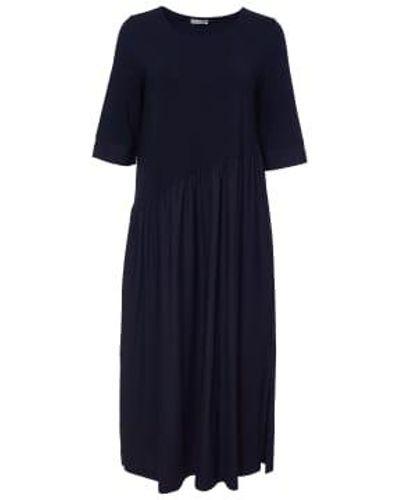 Naya Jersey Dress/gathered Contrast Skirt Navy 5 - Blue