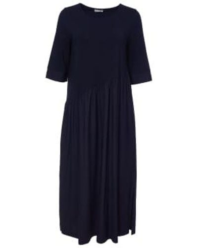 Naya Jersey Dress/gathered Contrast Skirt Navy 0 - Blue