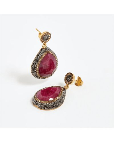 SORU Ruby Earrings - Red